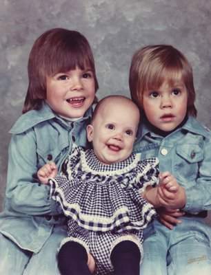 Nothing says 1973 quite like denim and helmet hair...don't these kids have parents with matching hair too. (I know you're gonna scroll up to look)