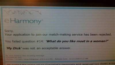 Even e Harmony declined me.