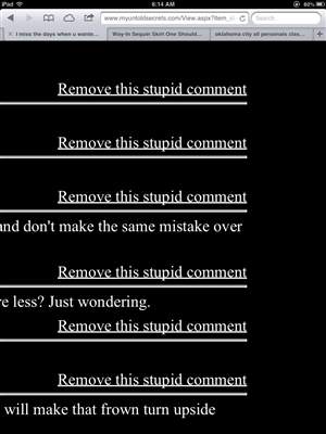 Admin, y does the &quot;remove stupid comment&quot; not work? There r so many hurtful dumb comments by ppl  :-/ 