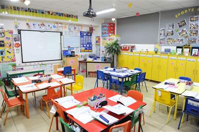 This is how a majority of my classes desks are arranged... High school will never be how it is in movies.